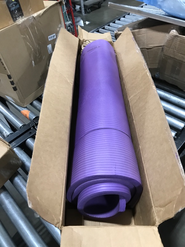 Photo 2 of Hatha Yoga Thick TPE Yoga Mat 72"x 27"x1/3 inch Non Slip Eco Friendly Exercise Mat for Yoga Pilates & Floor Workouts (purple)