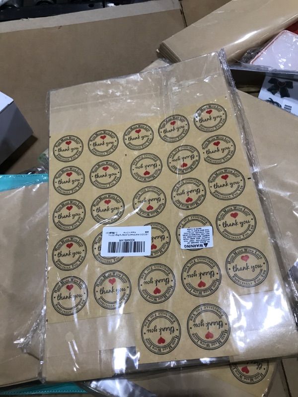View 2 of 35PCS Large Paper Bread Bags Sourdough Bread Paper Bags for Homemade Bread Kraft Paper Bakery Bags with Window Include 35PCS Label Seal Sticker for Baked Food Packaging Storage (13.6x8.3x4.0 inch)