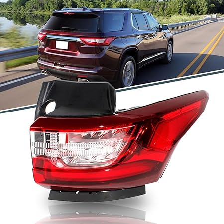 Photo 1 of LED Type Outer Tail Light Lamp Assembly Rear Lamp Light Assembly Fit For Chevy Traverse 2018 2019 2020 US Version | GM2805130 84618032 (For 2018-2020, Red Tail Lamp, Passenger Side)
