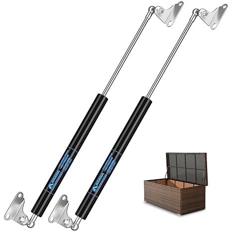 Photo 1 of ARANA 15 inch Lift Support Struts Gas Spring Shocks 300 N/67 LB Per Prop for RV Bed Floor Hatch Trap Door TV Cabinet Heavy Duty Box Lid Window Camper Shell with L Mounts 2Pcs (Support Weight 55-75lb)
