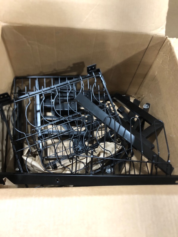 Photo 1 of Over The Sink Dish Drying Rack, Adjustable (26.8" to 34.6") Large Dish Drainer Drying Rack for Kitchen Counter with Multiple Baskets Utensil Sponge Holder Sink Caddy, 2 Tier (Black)