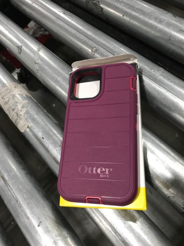 Photo 2 of OtterBox Defender Series Case Screenless Edition for iPhone 12 Pro Max (Only) - Case Only - Microbial Defense Protection - Non-Retail Packaging - Berry Potion (Raspberry Wine/Boysenberry)