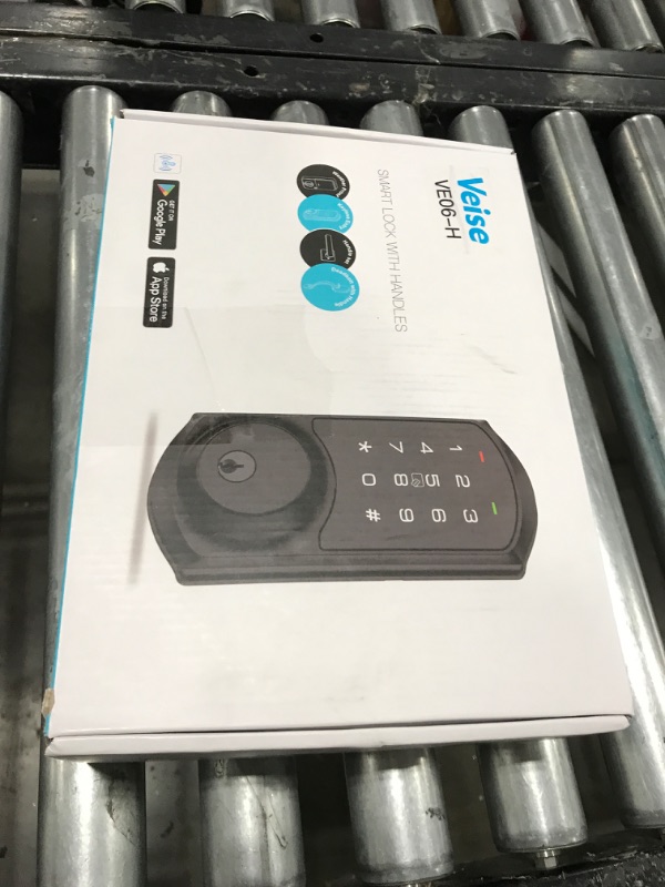 Photo 1 of Veise Smart Front Door Lock Set, App Control, Keyless Entry Deadbolt with Lever Handle, Electronic Digital Touchscreen Keypad, Auto Lock, Easy Install, Satin Nickel