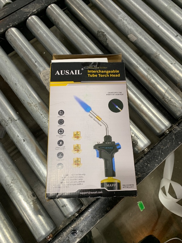 Photo 1 of Propane Torch Head, Mapp Map Gas Torch, High Intensity AS12000 Trigger Start Gas Torch, Welding Torch for Soldering, Brazing, Welding, Searing Steak