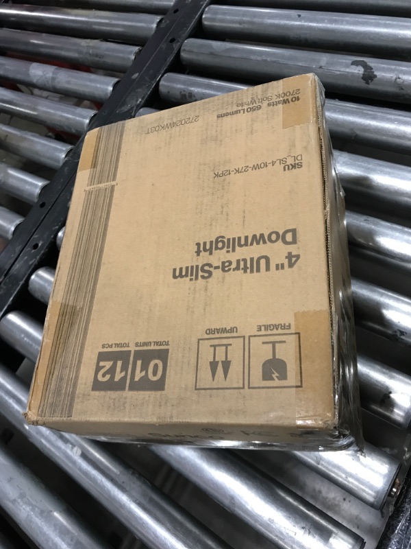 Photo 1 of Sunco 12 Pack 4 Inch Ultra Thin LED Recessed Ceiling Lights Slim 2700K Soft White, Dimmable, 10W, Wafer Thin, Canless with Junction Box