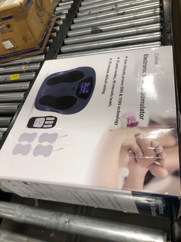 Photo 1 of Creliver EMS Foot Stimulator Pro, EMS Foot Massager for Neuropathy with Ergonomic Sole, Neuropathy Pain Relief for Feet Circulation, Leg & Foot Massager with 8 Gel Pads, Tens Unit Muscle Stimulator