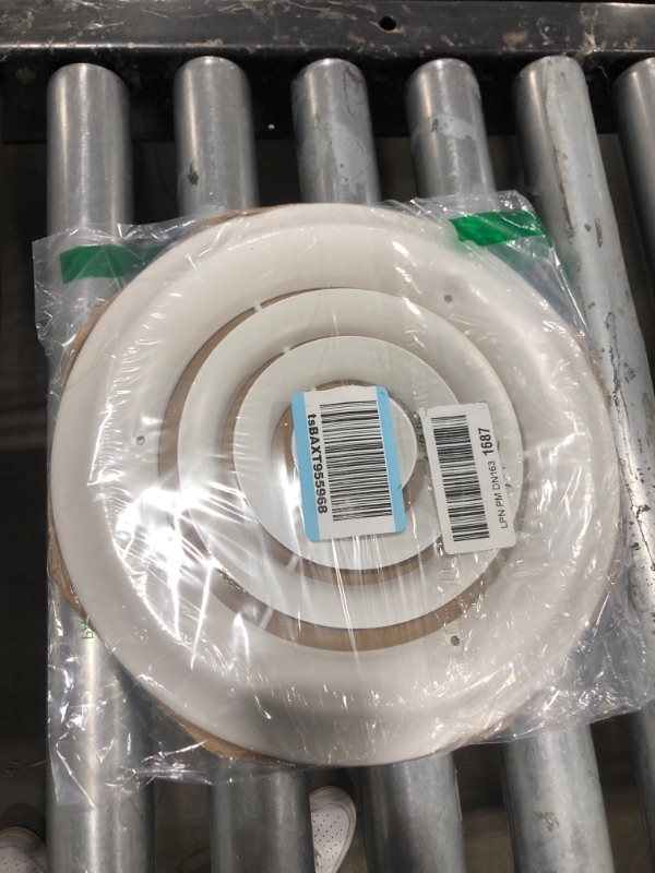 Photo 1 of 8" Round Ceiling Diffuser - Easy Air Flow - HVAC Duct [White] [Outer Dimensions: 12"]