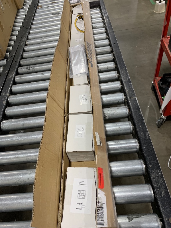 Photo 1 of SMARTSTANDARD 8ft/96" Bi-folding Sliding Barn Door Hardware Kit, Bifold Barn Door Hardware Kit Heavy Duty Sturdy Side Mounted For 4 Doors -Smoothly and Quietly-Easy to Install, Fit 92'' Door, No Doors