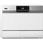 Photo 1 of 22 in. Countertop Portable Dishwasher with 6-Place setting LED in White Energy Star
