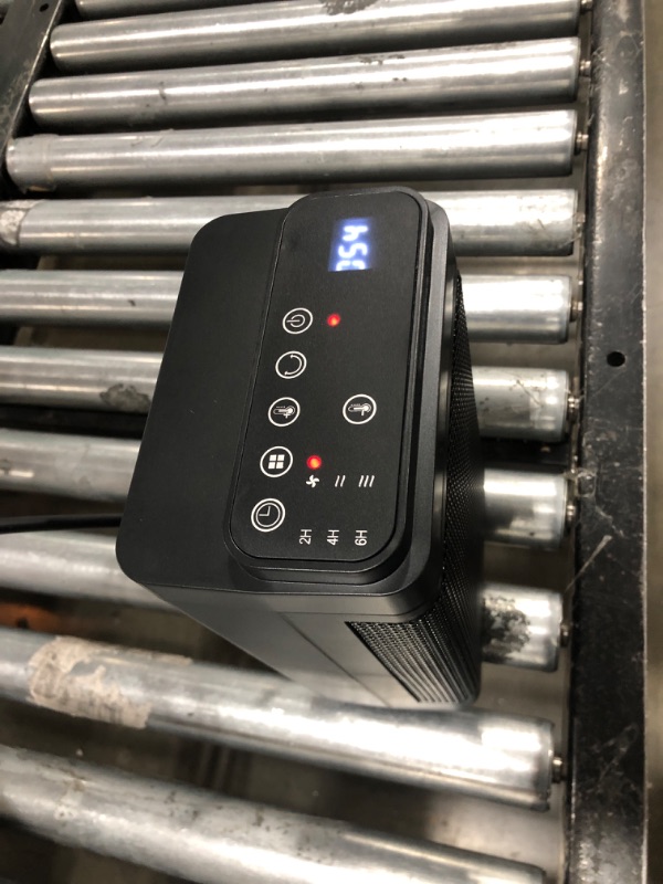 Photo 1 of Space Heater Indoor with Thermostat, Max temperature 104°F, 1500W Portable Heaters for Indoor use with Remote, PTC Ceramic Electric Heater for Bedroom Office safety heater, 70°Oscillation, 12h Timer