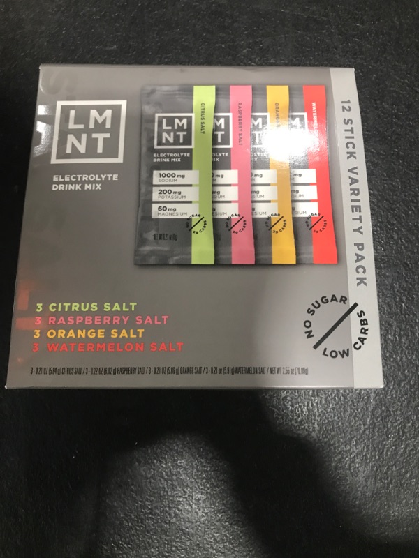 Photo 2 of LMNT Zero Sugar Electrolytes - Variety Pack | Drink Mix | 12 Count