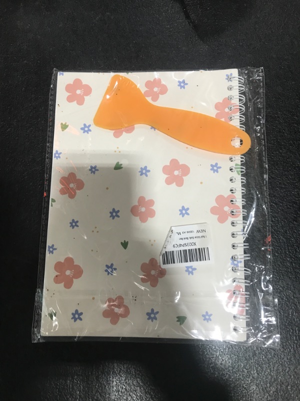 Photo 1 of 1 Pack Sticker Book, Blank Reusable Sticker Book with Plastic Spatula, Sticker Book Collecting Album Sticker Collecting Book for Sticker Organizer Collecting Hold Storage (White)