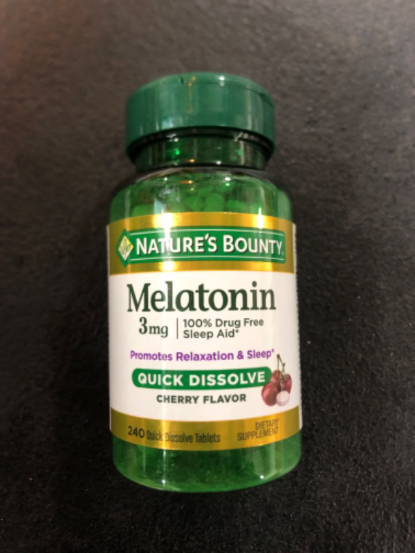 Photo 2 of Melatonin 3 mg Dietary Supplement Tablets