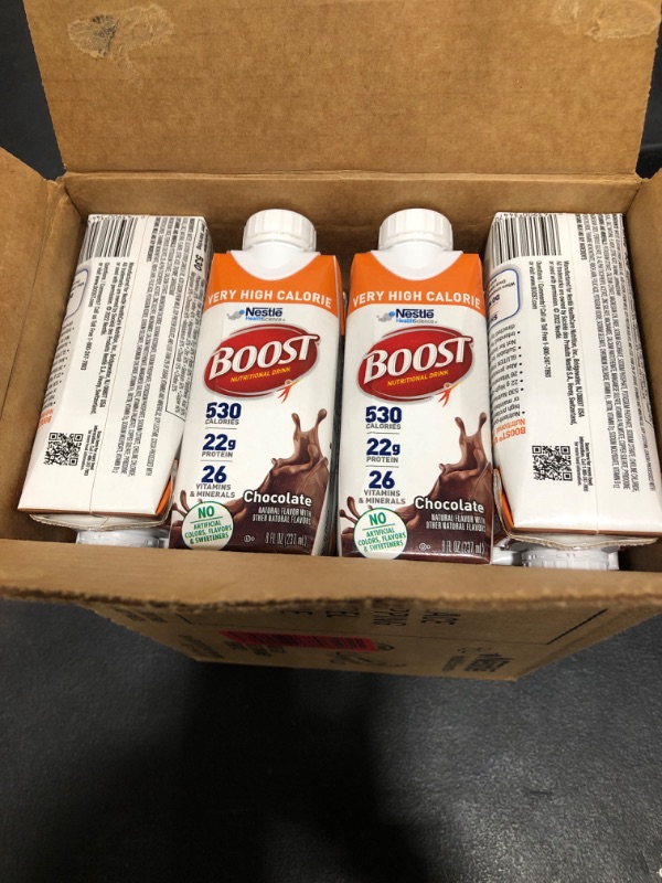 Photo 3 of  24 PACK  8 FL OZ NESTLE BOOST CHOCOLATE DRINK