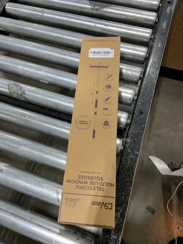 Photo 1 of DSV Standard Professional Window Squeegee | 10" Window Cleaner Tool, 2-in-1 Squeegee Window Cleaner with Telescopic Extension Pole 50 inch & 127 cm