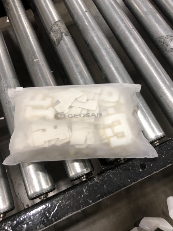 Photo 1 of Geosar 156 Pieces Self Adhesive Chenille Letter Patches A-Z Gold Letter Iron on Letters Embroidered Trimmed Preppy Alphabet Patches for Clothing DIY Repairing Craft Fabric(White)