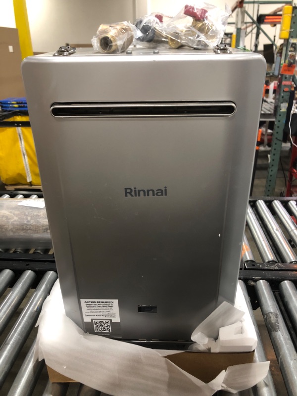 Photo 2 of Rinnai REP199eN Smart-Circ Non-Condensing Natural Gas Tankless Water Heater with Built-In Recirculation Pump, Up to 7.9 GPM, Outdoor Installation, 199,000 BTU