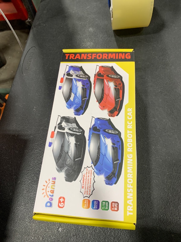 Photo 1 of Dolanus Remote Control Car - Transform Robot RC Cars Contains All Batteries: One-Button Deformation and 360 Degree Rotating Drifting, Present Christmas Birthday Gift for Boys/Girls