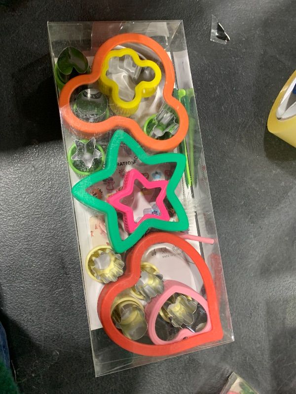 Photo 1 of Sandwich Cutter for Kids - 18 Pcs Stainless Steel Cookie Cutter Set Large Mickey Mouse Heart Star Shapes and Small Vegetable Fruit Cutters for Lunch