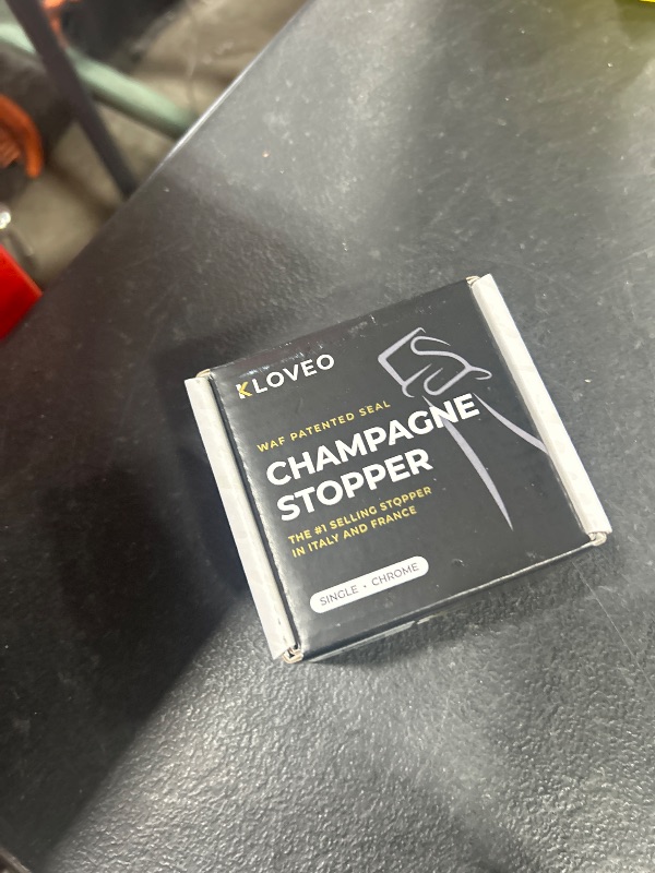 Photo 1 of Champagne Stoppers by Kloveo - Patented Seal (No Pressure Pump Needed) Made in Italy - Professional Grade WAF Champagne Bottle Stopper - Prosecco, Cava, and Sparkling Wine Stopper