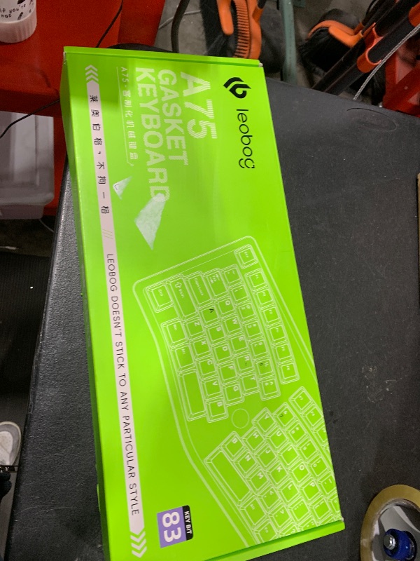 Photo 1 of MechLands LEOBOG A75 75% Alice Keyboard, Wireless Gaming Keyboard with Knob and Joystick Design, Top Mount Mechanical Keyboard with Flex-Cut PCB, PC Plate, Magnetic Stands for Win/Mac (White Cat)