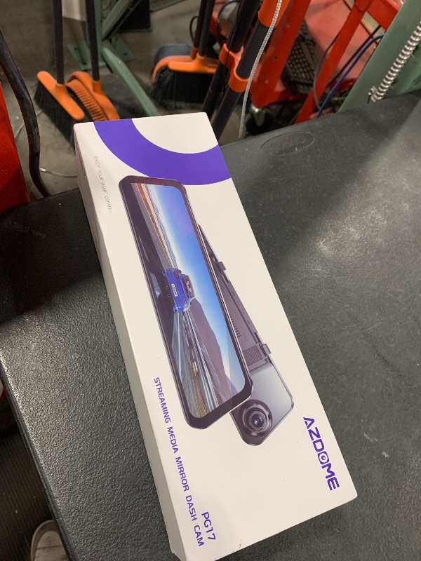 Photo 1 of AZDOME PG17 WiFi Rear View Mirror Camera, 12" Mirror Dash Cam, Dual Camera 2.5K Front and 1080P Rear Camera for Car, Free 64GB TF Card, Waterproof Backup Camera Night Vision, Parking Assistance GPS