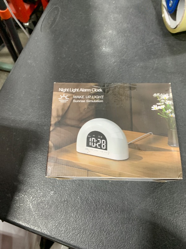 Photo 1 of Wake Up Light Sunrise Alarm Clock for Kids, Adults, Heavy Sleepers, Bedroom, Sunlight Alarm Clock with Sunrise Simulation, Dual Alarms, Night Light, Snooze, 7 Alarm Sounds, 7-5-2 Modes, Ideal for Gift