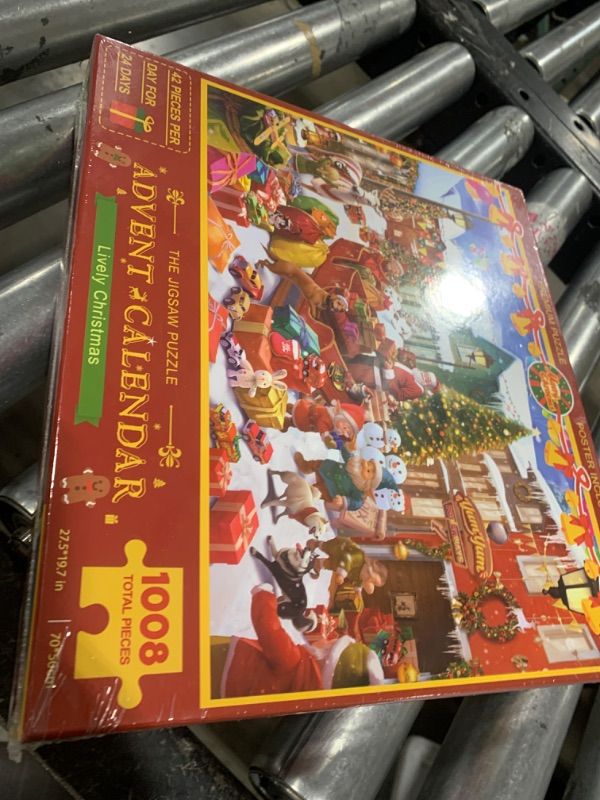 Photo 1 of Puzzle Advent Calendar 2024 for Kids and Adults, 24 Days Christmas Countdown Calendars for Boys Girls, 1008 Pieces Christmas Puzzle in 24 Boxes, Lively Christmas(27.56 x 19.68 Inch)