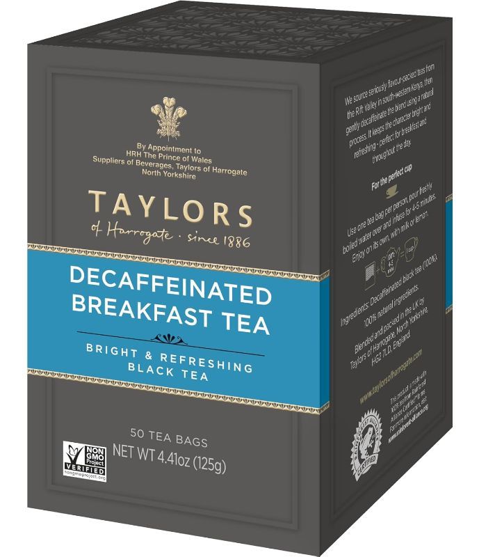 Photo 1 of Taylors of Harrogate Decaffeinated Breakfast, 50 Teabags (Pack of 6)
Exp 03/2026