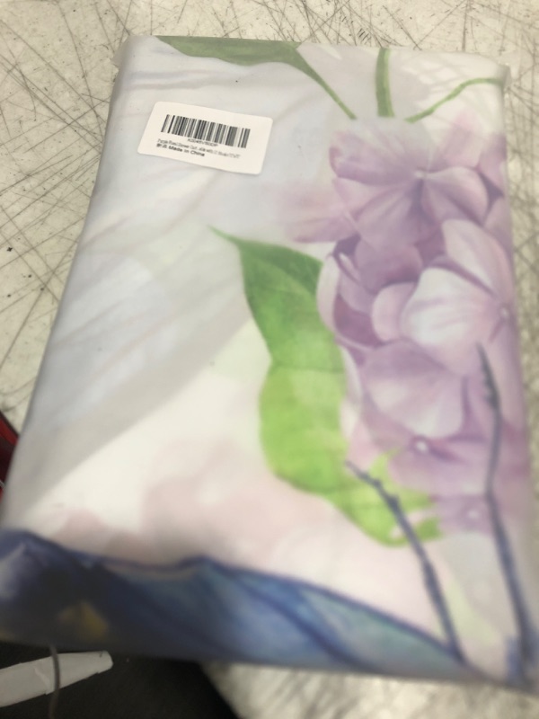 Photo 2 of Generic Purple Floral Shower Curtain for Bathroom Spring Shower Curtain Butterfly Flower Farmhouse Shower Curtain Home Bath Bathtub Decor Durable Fabric Machine Washable with 12 Hooks 72""x72""