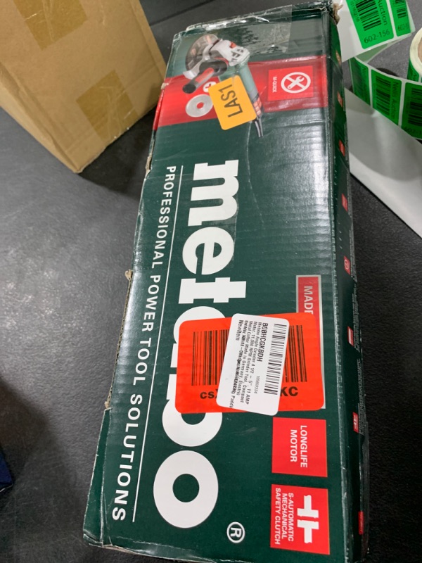 Photo 2 of Metabo Angle Grinder 4 1/2 - 5", 11 AMP Motor, 11,000 RPM Grinder Tool, Compact Metal Cutter Made in Germany, Electric Grinder, Quick-Change, Non-Locking Paddle Switch, WP 11-125 Quick, 603624420