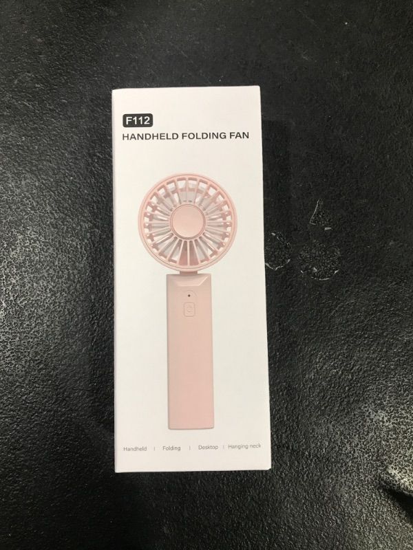 Photo 1 of LIEWET Mini Handheld Fan, Neck Fan, Portable Fan Rechargeable, 2500mAh Rechargeable USB Fan, 180° Adjustable,3 Speed Personal Small Desk Fan, Strong Airflow, Super Quiet Pink
