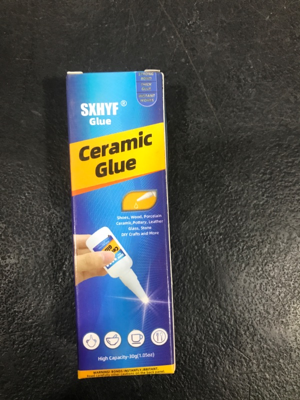 Photo 2 of Sxhyf Ceramic Glue - 30g Ceramic Repair Glue, Instant Bonding, Strong Adhesion, Repairs Last a Long Time, for Pottery, Porcelain, DIY Craft, Glass, Metal, Plastic, Wood Furniture, Leather, Sxhyf-G002