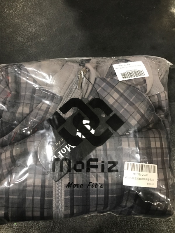 Photo 1 of MoFiz Men's Tracksuits Sweatsuits for Men Set Track Suits 2 Piece Outfits Athletic Jogging Warm Up Full Zip Sweat Suits Plaid XX-Large