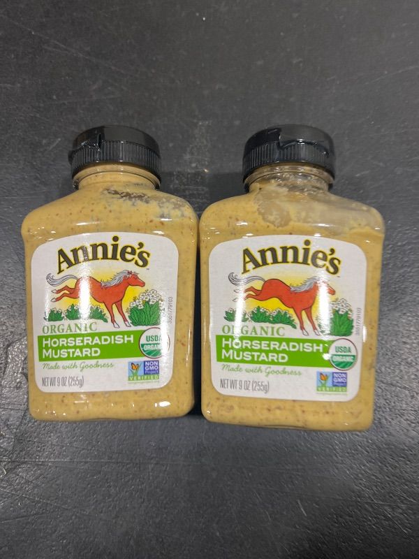 Photo 2 of Annie's Naturals Organic Horseradish Mustard -     2 PACK    BB 08-11-2025