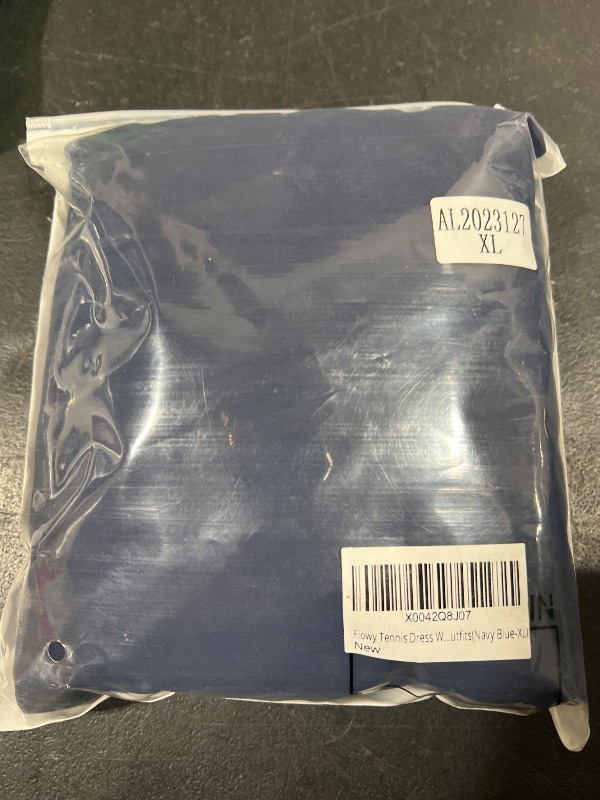 Photo 1 of Flowy Tennis Dress Workout Athletic Golf Short Mini Ruffle Fairy Sun Halter Dresses for Women with Pockets Cute Teens Girls Trendy Clothes Casual Summer Two Piece Outfits(Navy Blue-XL)