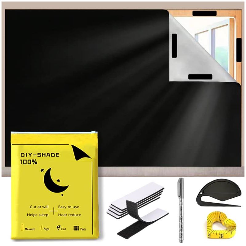 Photo 1 of (2024 Upgrade) 5-Piece Set Blackout Shades/Blinds for Windows, 118" x 57"Portable Blackout Curtains/Window Cover for Bedroom, Travel, Baby Nursery, Office