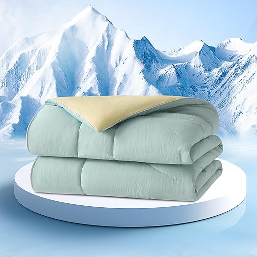 Photo 1 of Nanko Cooling Quilt Set Queen Full Size, Breathable Lightweight Summer Bed Spreads for Hot Sleeper, Bedspreads Arc Chill Cool Light Weight Thin Duvet Bedding Comforter, Aqua Sage Green Turquoise 90X90