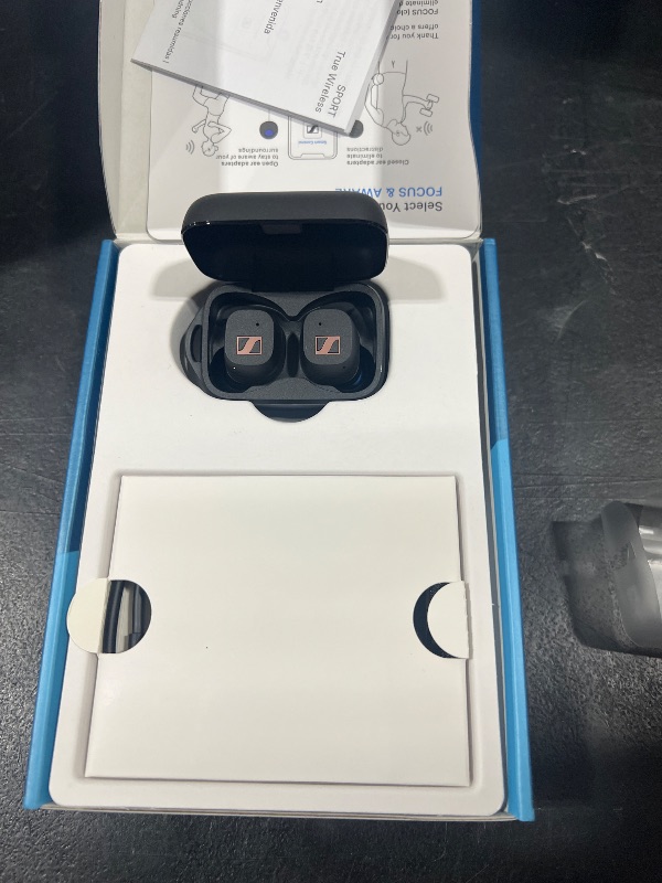 Photo 1 of Sennheiser Consumer Audio Sport True Wireless Earbuds - Bluetooth in-Ear Headphones, Music and Calls with Adaptable Acoustics, Noise Isolation, Touch Controls, IP54 27-Hour Battery, Black