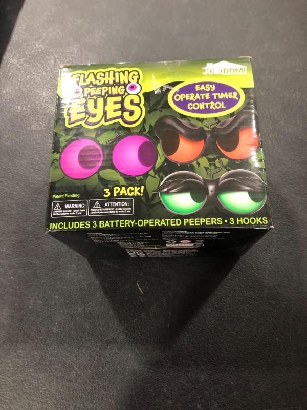 Photo 2 of Joiedomi 3 Pack Halloween Decorations Indoor Halloween Lights with Timer Halloween Decoration Outdoor Halloween Party Supplies Halloween Flashing Eyes Decor for Yard Lawn Garden?Red,Green,Purple?