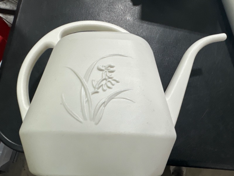 Photo 2 of VKPLITE Plastic Watering Can - 1/2 Gallon - White Color