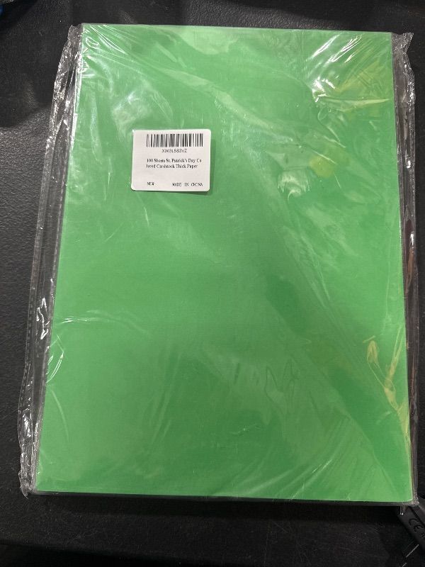 Photo 2 of 100 Sheets St. Patrick's Day Colored Cardstock Thick Paper, Green A4 Medium Weight 70lb Cover Card Stock for Art Crafts, Invitations, Greeting Cards, Posters, Scrapbook Supplies