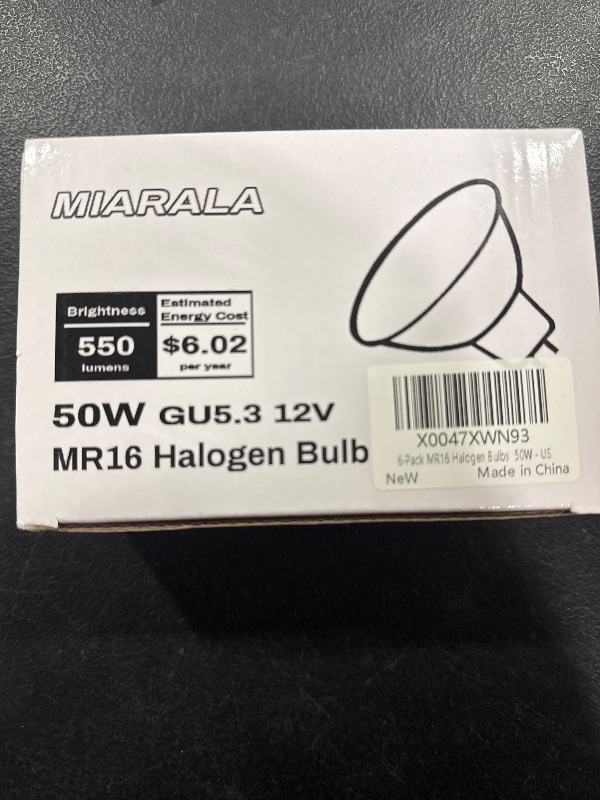 Photo 2 of MIARALA MR16 Halogen Bulbs, MR16 Halogen Light Bulbs 50W 12V 2 Pin GU5.3 Base Dimmable, Halogen MR16 Bulbs with Clear Glass Cover, 6 Pack