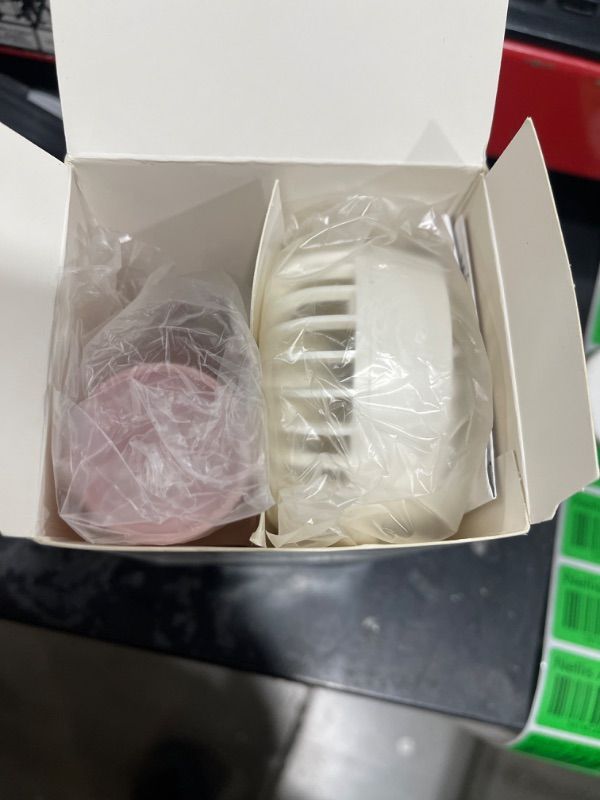 Photo 1 of TREE SEASON 2-Pack Portable Handheld Fan,USB Rechargeable Personal Fan,Handheld Mini Fan, 360° Rotation - Strong Wind, Ultra-Low Noise - Perfect for Travel, Indoor & Outdoor Use,(White+pink)