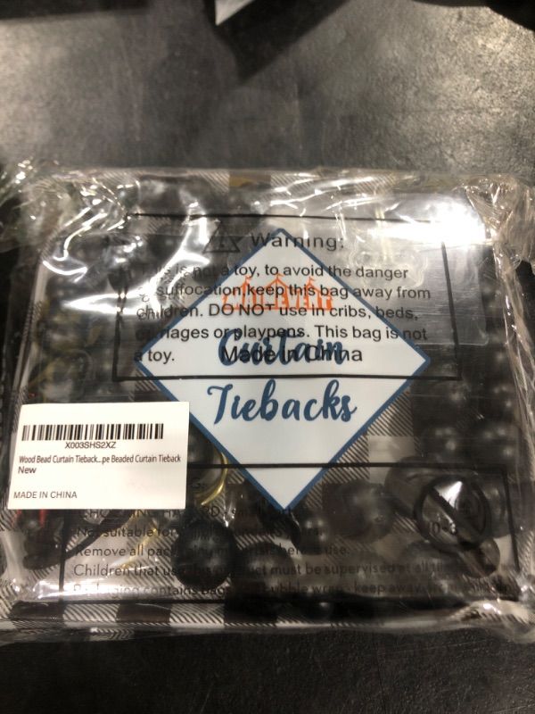 Photo 1 of Wood Bead Curtain Tiebacks Set of 8, Boho Curtain Tiebacks, Farmhouse Curtain Tiebacks, Curtain Holder Tiebacks, Rustic Curtain Tiebacks, Curtains Ties, Curtains Tiebacks, Beaded Curtain Ties Backs