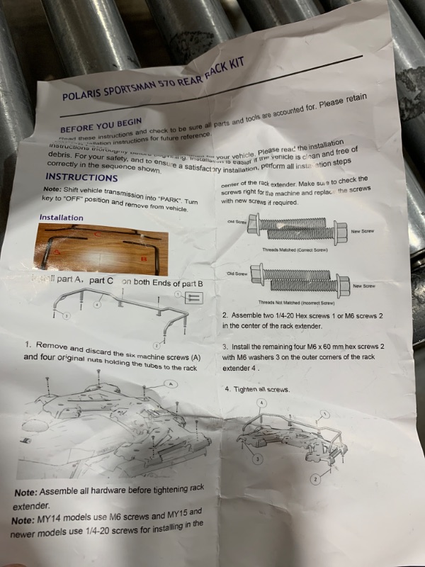 Photo 2 of Polaris Sportsman 570 Rear Rack Extender