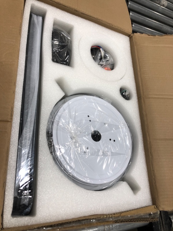 Photo 1 of KATSTLE 52 Inch Black Ceiling Fans with Lights Remote Control,5 Blades Solid Wood Noiseless Modern Ceiling Fans for Indoor,Outdoor,Bedroom,Living Room,Office,Farmhouse,Patio