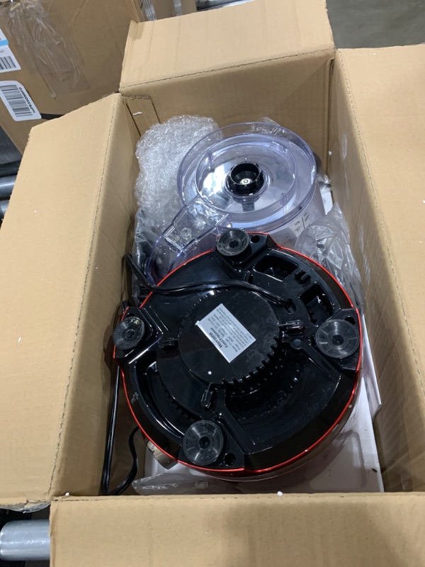 Photo 1 of Homtone 16 Cup Food Processor, Large Food Processors, 6 Preset Modes Vegetable Chopper Electric, 6 Blades 8 Functions for Home Use, Stepless Speed Control, 650W, Red