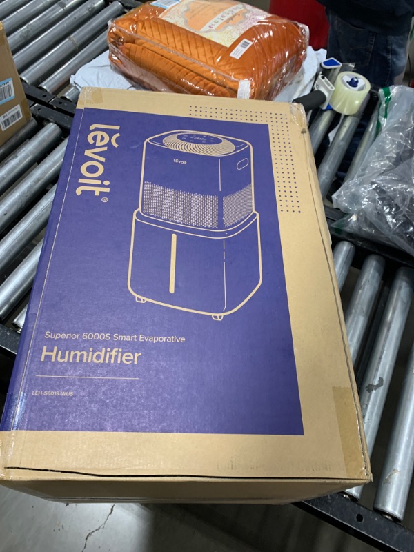 Photo 3 of LEVOIT Superior 6000S Smart Evaporative Humidifiers for Home Whole House up to 3000ft², 6 Gal, Last 72-Hour, Premium Filter, Dry Mode, Wheels & Water Fill Hose & Foldable Storage - Quiet Sleep Mode