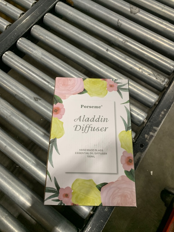 Photo 1 of Porseme 100ml Essential Oil Diffuser Glass Color Changing Aroma Air Diffusers Aromatherapy Ultrasonic Cool Mist Humidifier 4 Running Hours Waterless Auto-Off for Sleeping, Yoga, Office, Spa (Ink)